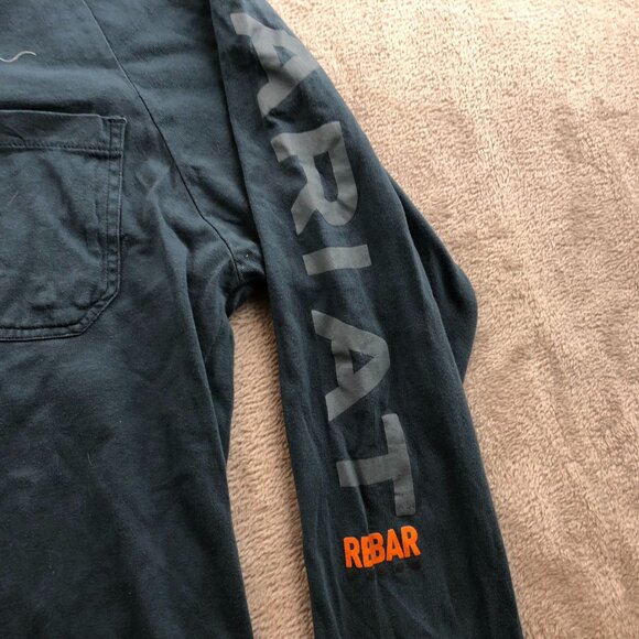 Ariat Mens T-Shirt Small Long Sleeve Pullover Graphic Tee Casual Classic Rebar - Picture 8 of 10